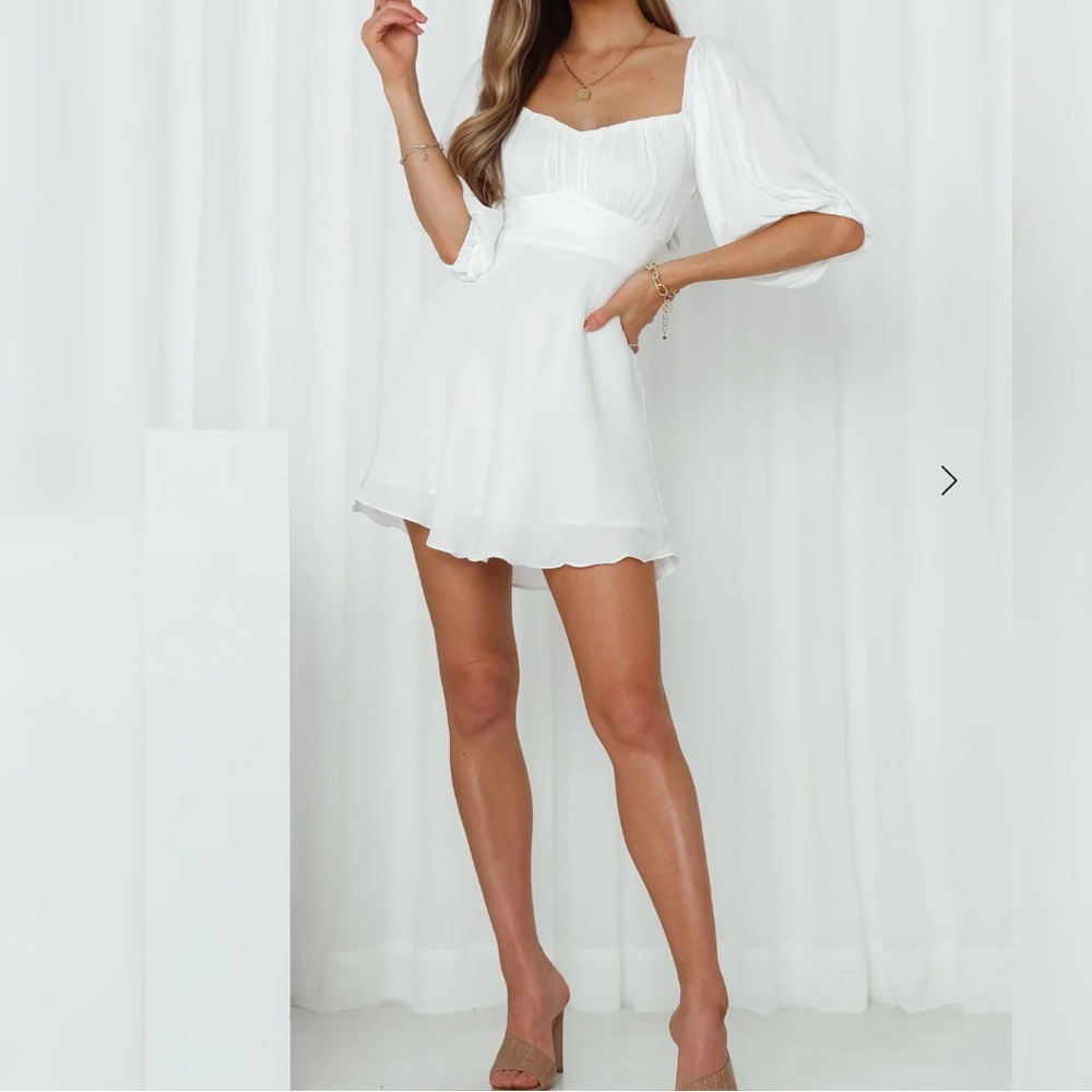 Hello Molly FATE FOUND US DRESS WHITE NWT